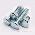 8.8 grade blue white zinc plated hexagon flat bolts DIN933